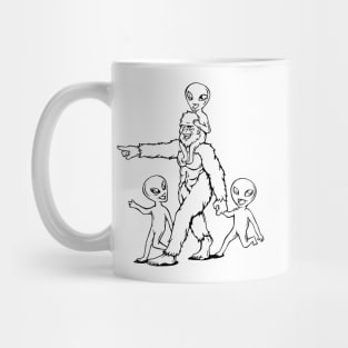 Big Foot Big Brother with Aliens Mug